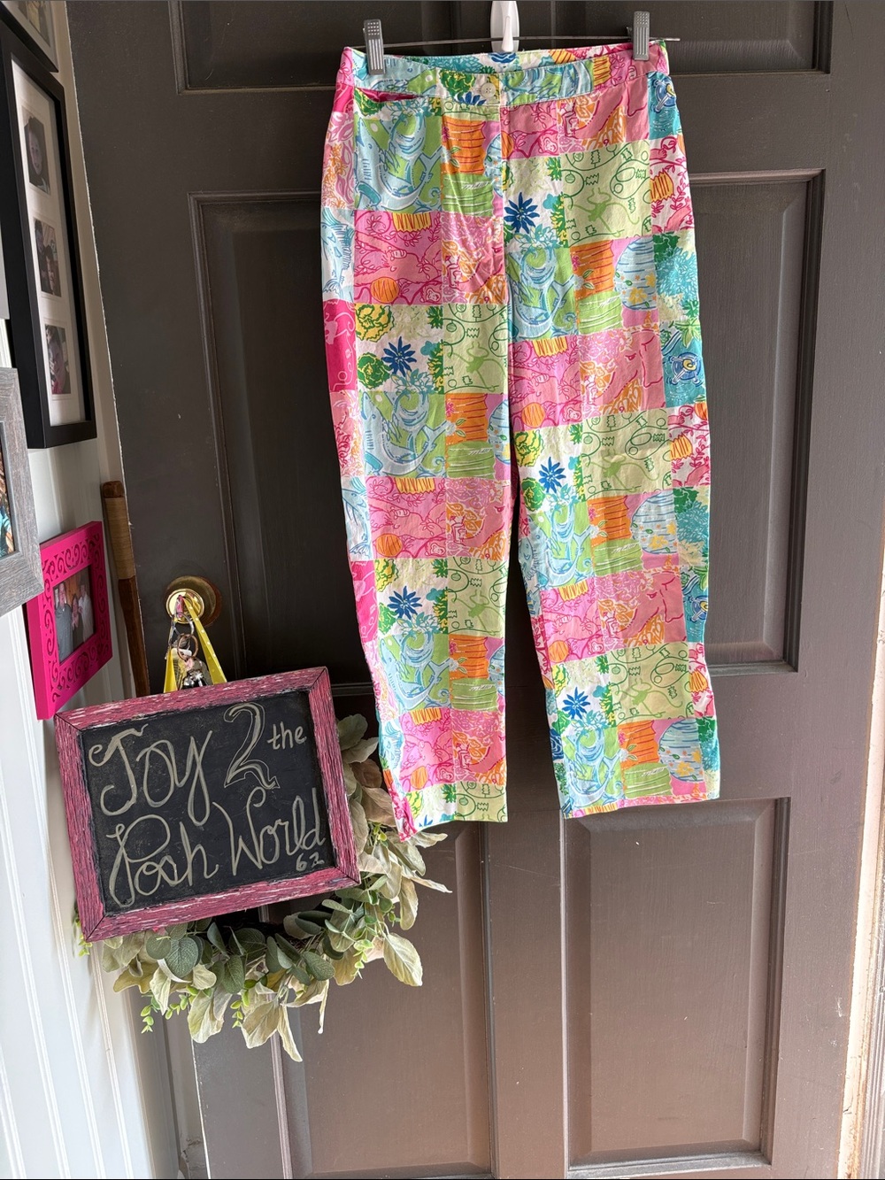Multi-Color Patchwork Print Pants Lilly Pulitzer